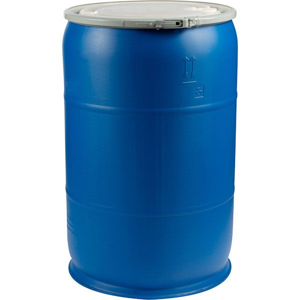 30 GALLON BLUE DRUM