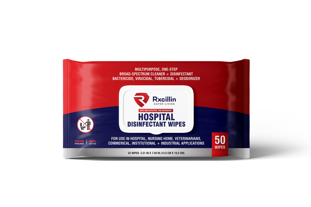 Rxcillin Hospital Disinfectant Wipes